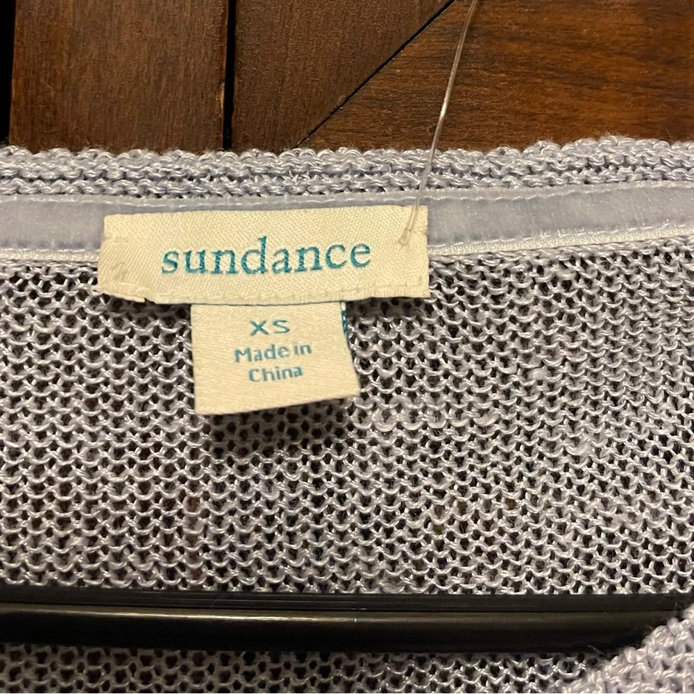 Sundance Lavender Button-Down Linen blend cardigan - Picture 2 of 4